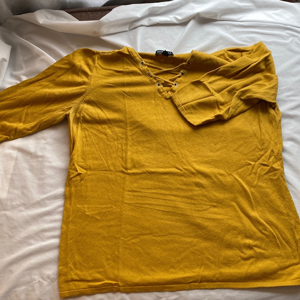 Women's Fall Orange 3/4 Sleeve  Shirt
